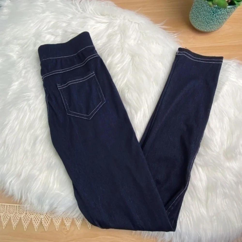 Love Trove Legging Pants Dark Denim Blue Size S